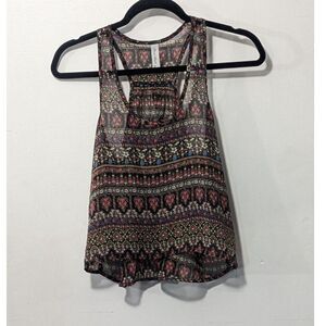 Final Touch racerback sheer loose tank top